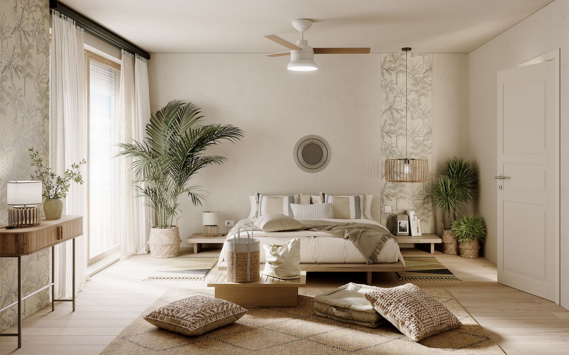 Nội thất nhà phố phong cách Bohemian Scandinavian