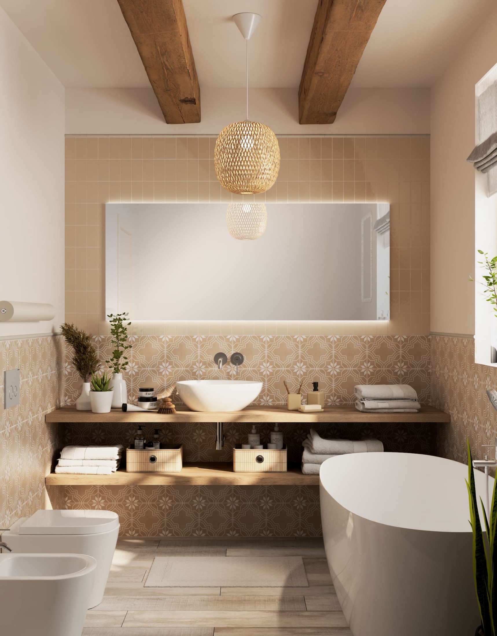 Nội thất nhà phố phong cách Bohemian Scandinavian