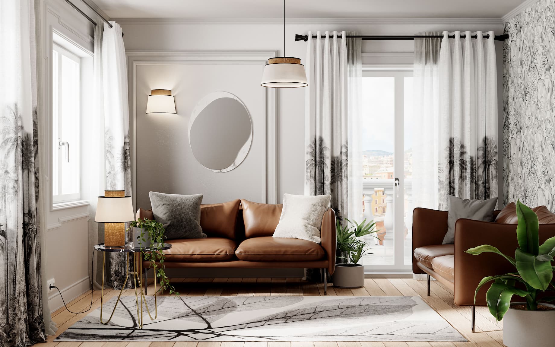 Nội thất nhà phố phong cách Retro hiện đại