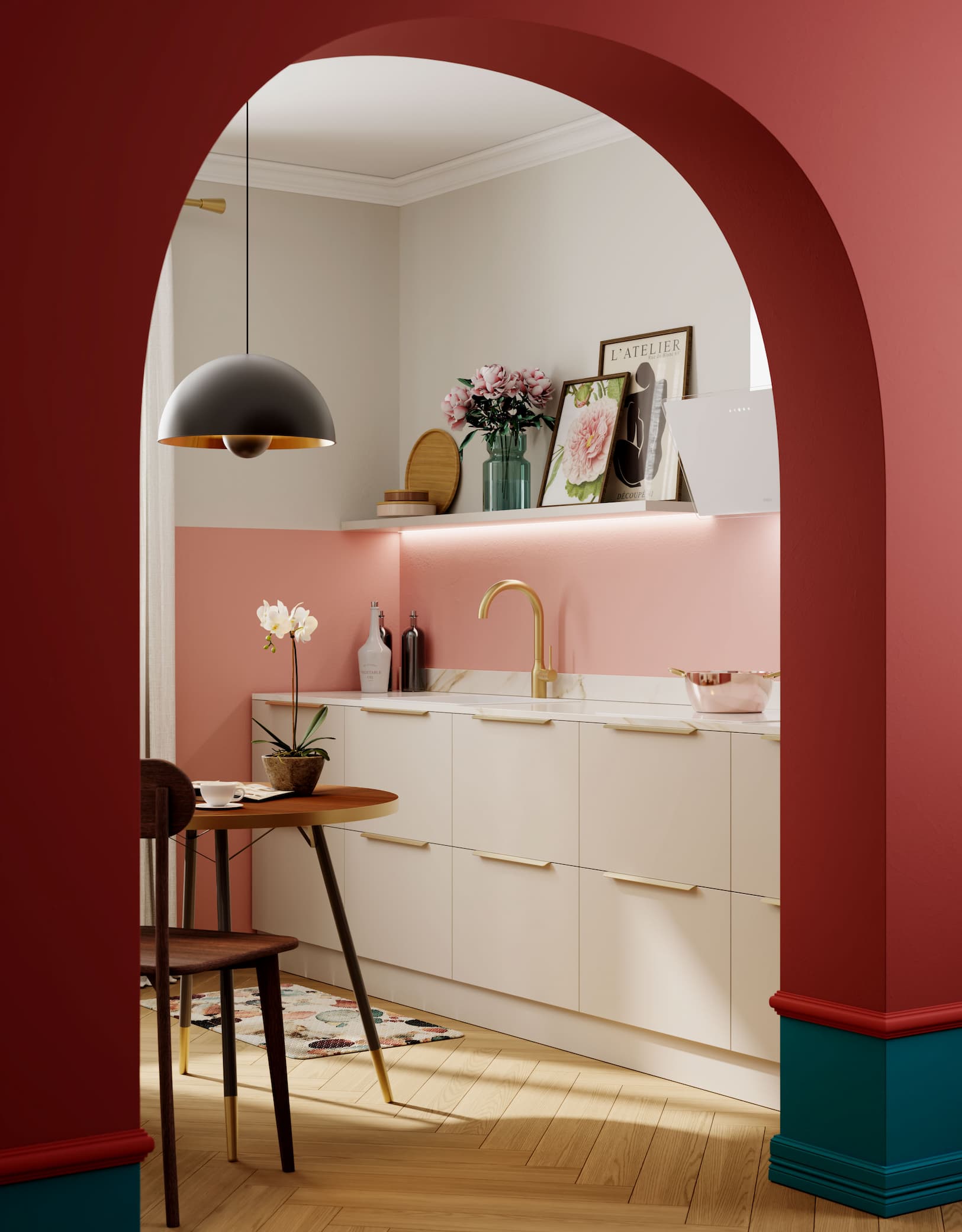Nội thất nhà phố phong cách Retro hiện đại