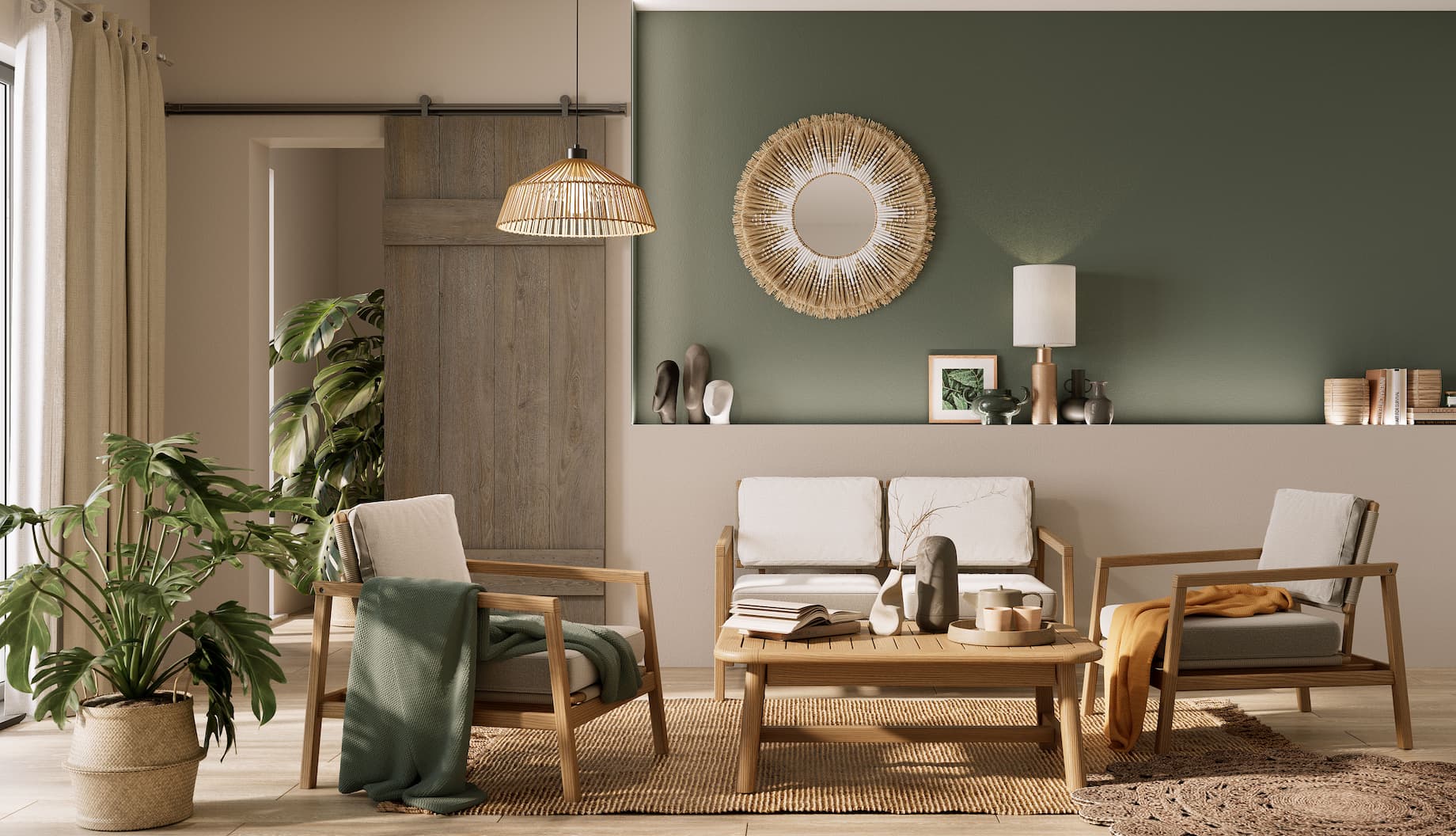 Nội thất nhà phố phong cách Retro hiện đại