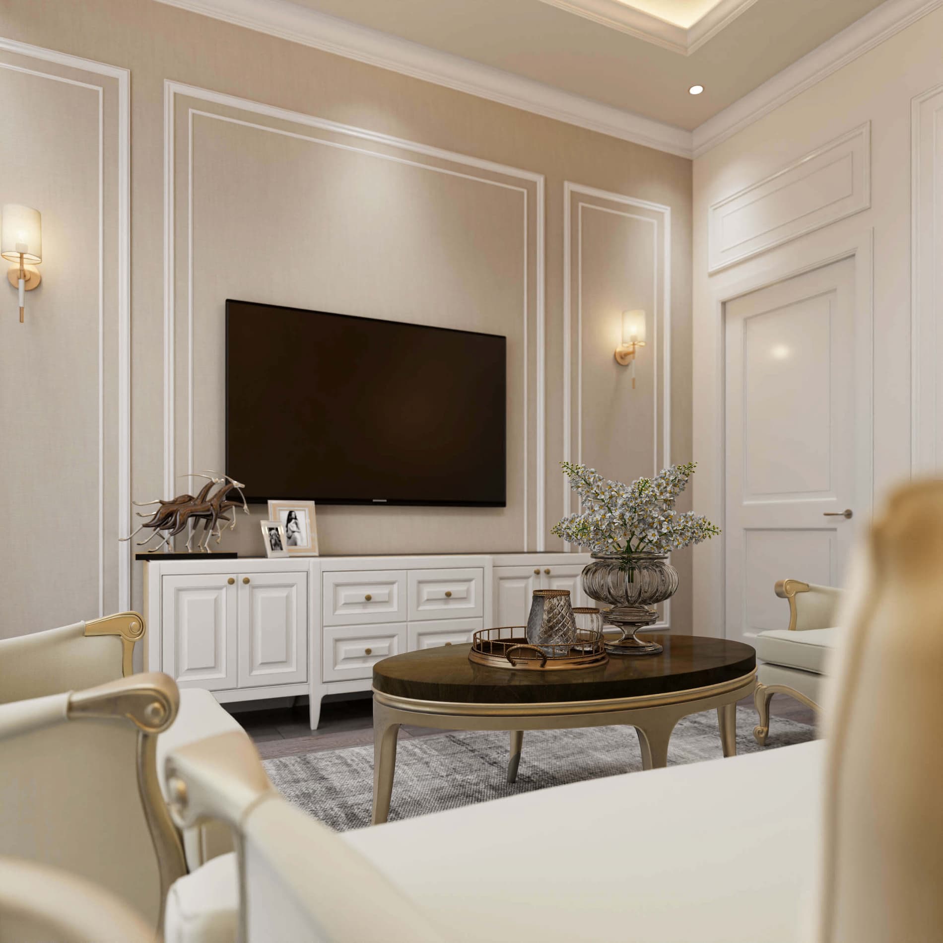 Nội thất nhà phố tân cổ điển Cần Thơ