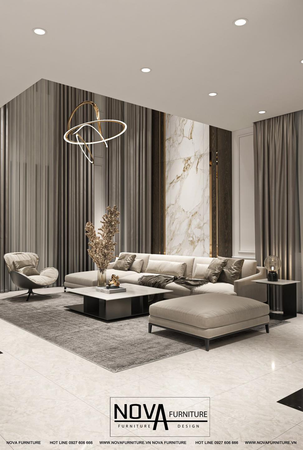 Thiết kế nội thất nhà phố Cần Thơ sang trọng