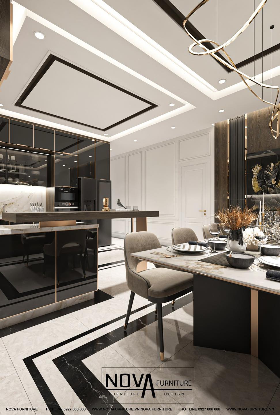 Thiết kế nội thất nhà phố Cần Thơ sang trọng