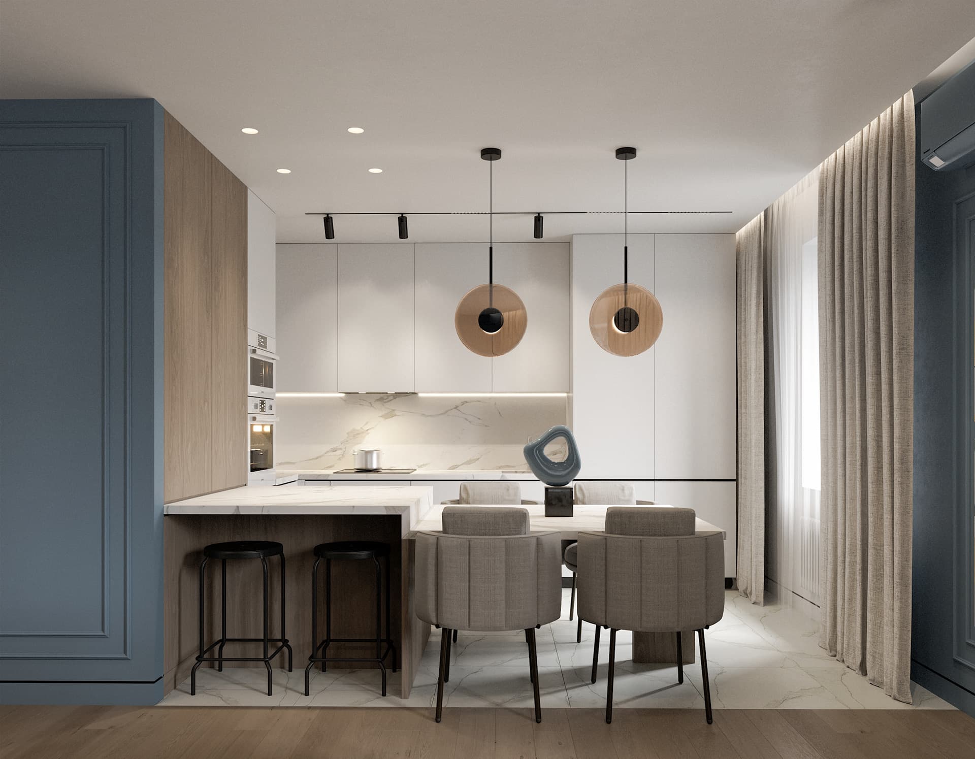 Thiết kế nội thất nhà phố HCM hiện đại