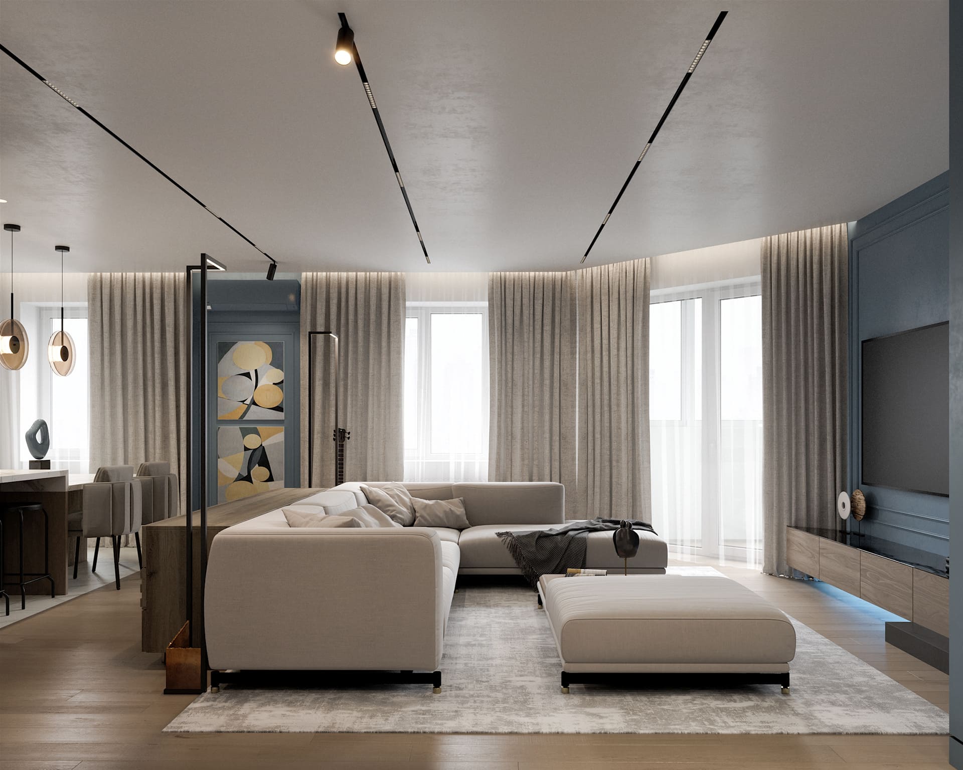 Thiết kế nội thất nhà phố HCM hiện đại
