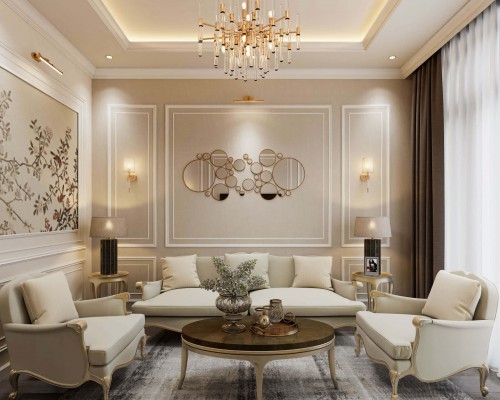 Nội thất nhà phố tân cổ điển Cần Thơ