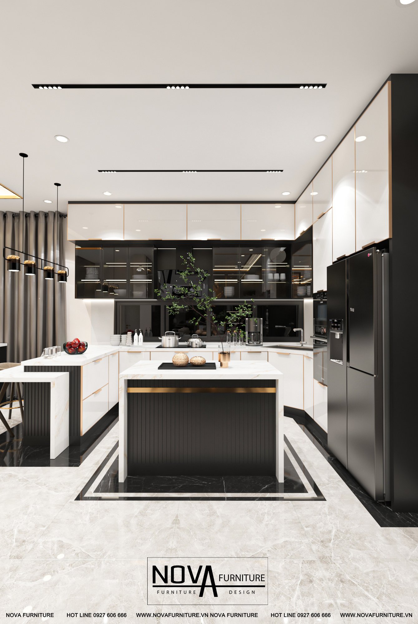 Tủ bếp hợp kim nhôm Đồng Tháp