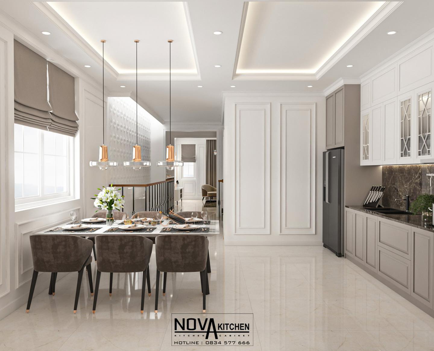 Dự án tủ bếp tân cổ điển Cần Thơ