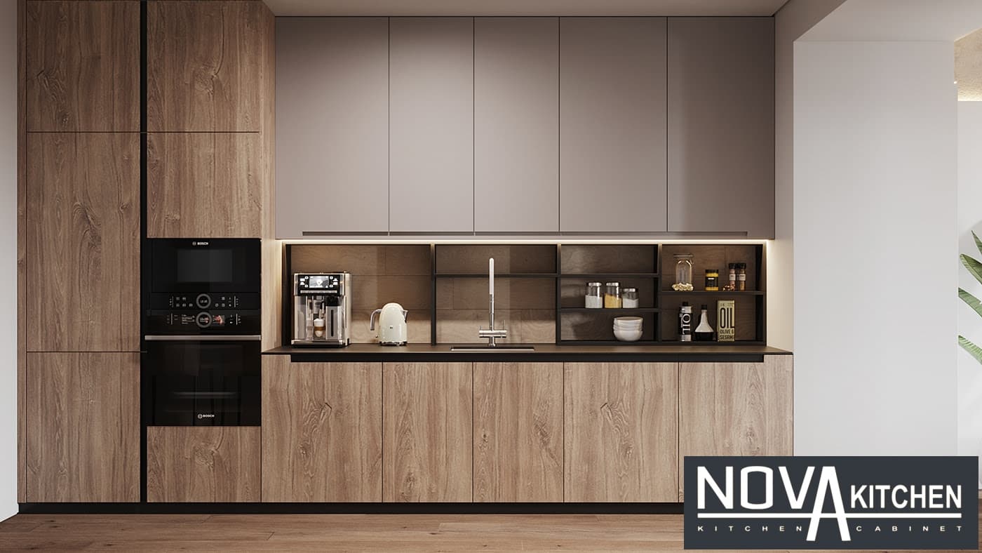 Thiết kế tủ bếp gỗ hiện đại