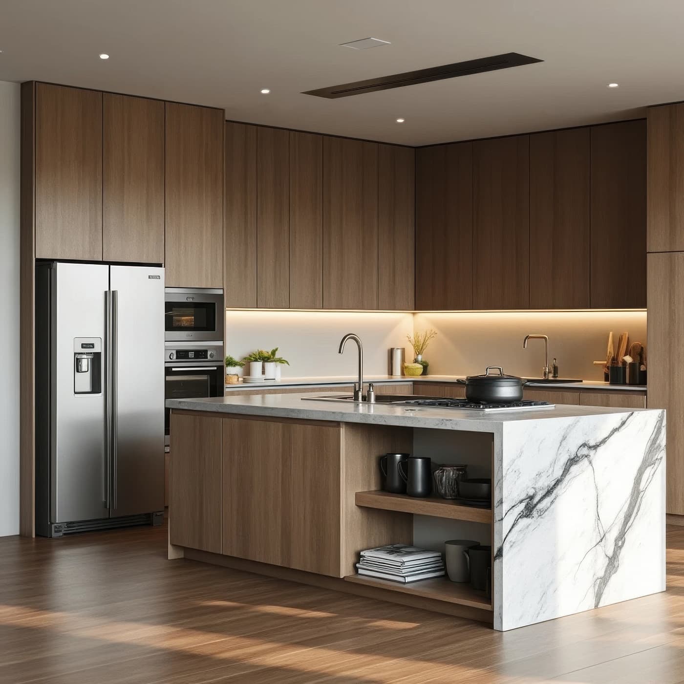 Thiết kế tủ bếp gỗ hiện đại