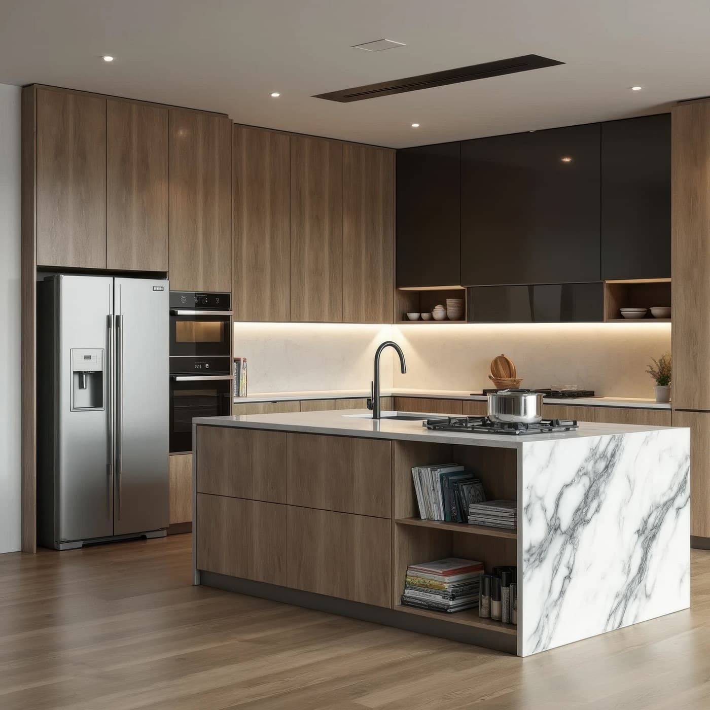 Thiết kế tủ bếp gỗ hiện đại