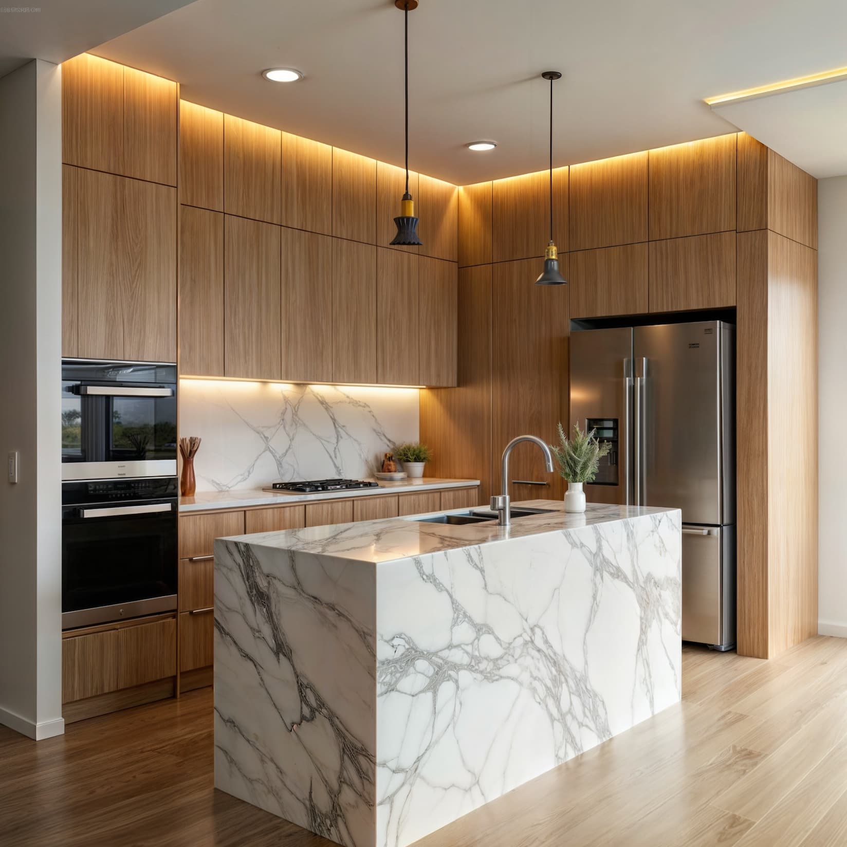 Thiết kế tủ bếp gỗ hiện đại