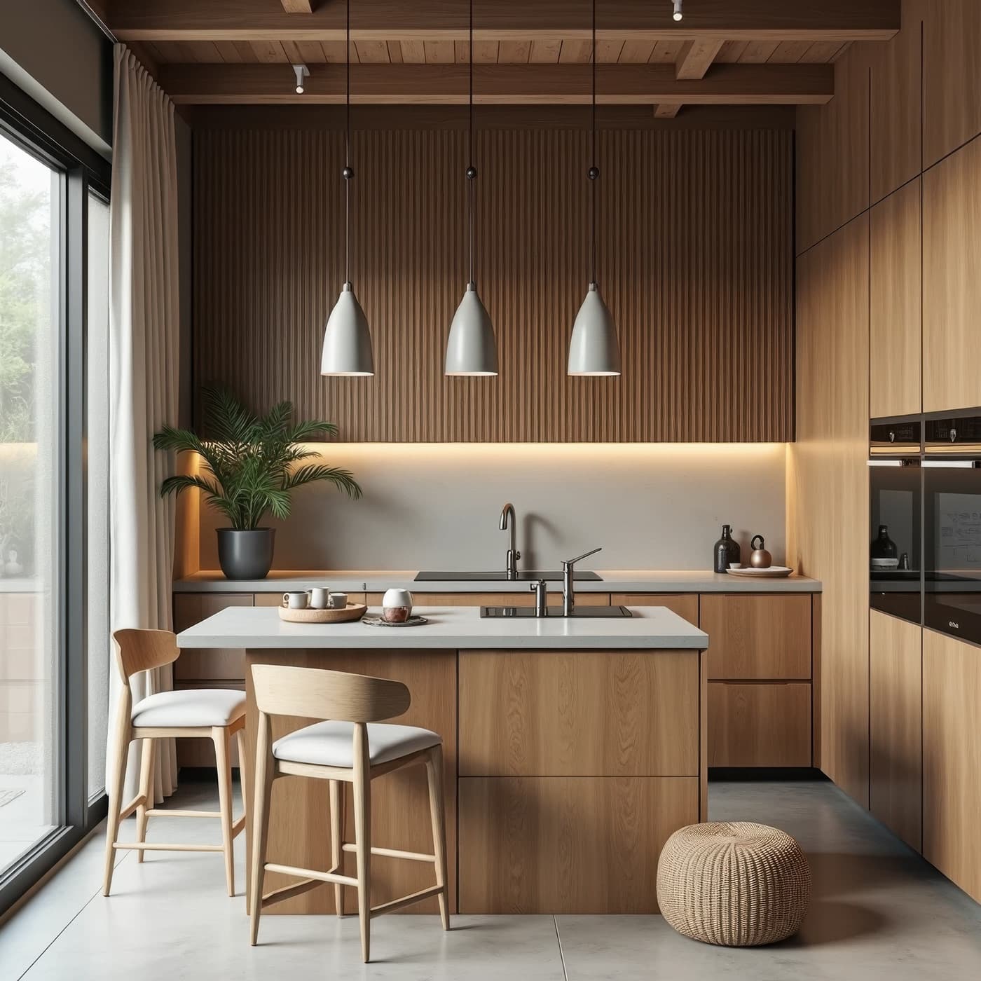 Thiết kế tủ bếp gỗ hiện đại