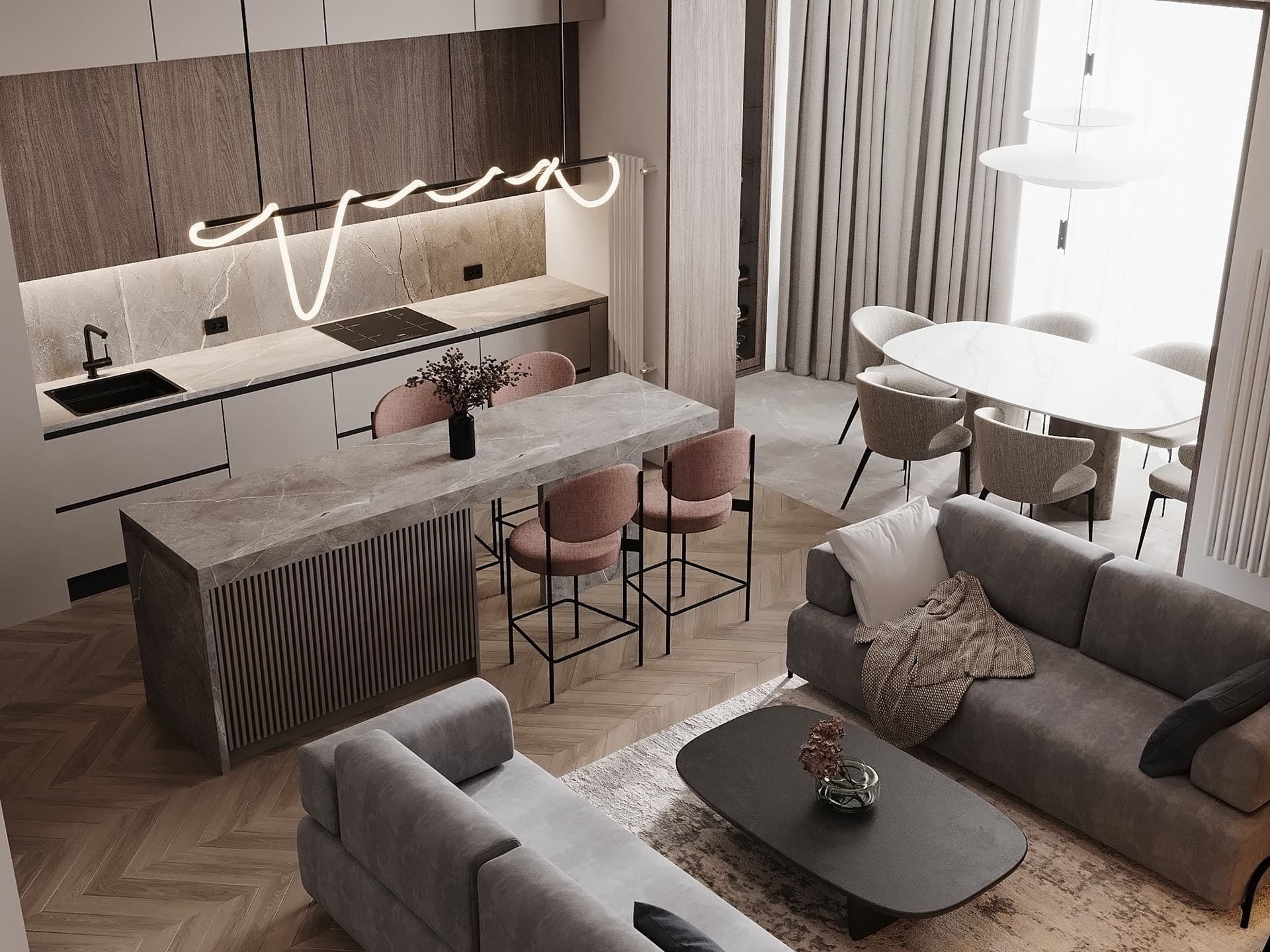 Thiết kế tủ bếp MDF đẹp theo phong cách riêng