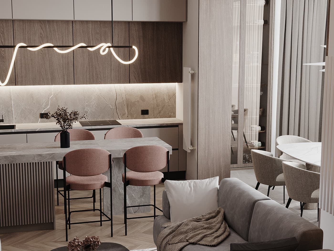 Thiết kế tủ bếp MDF đẹp theo phong cách riêng
