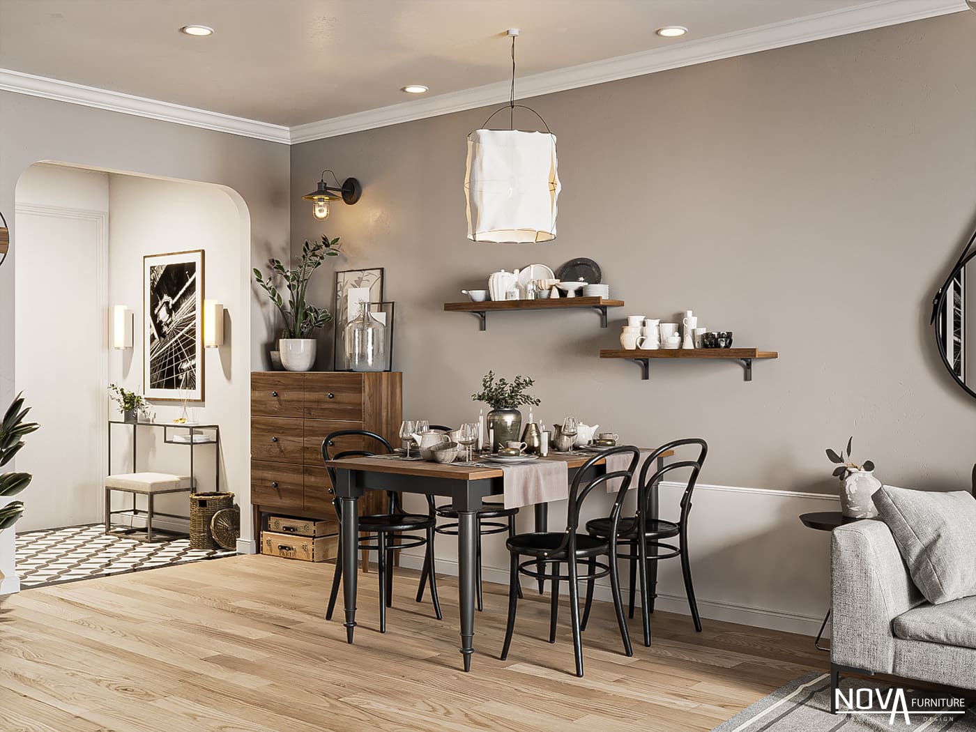 Thiết kế nội thất phòng khách hiện đại