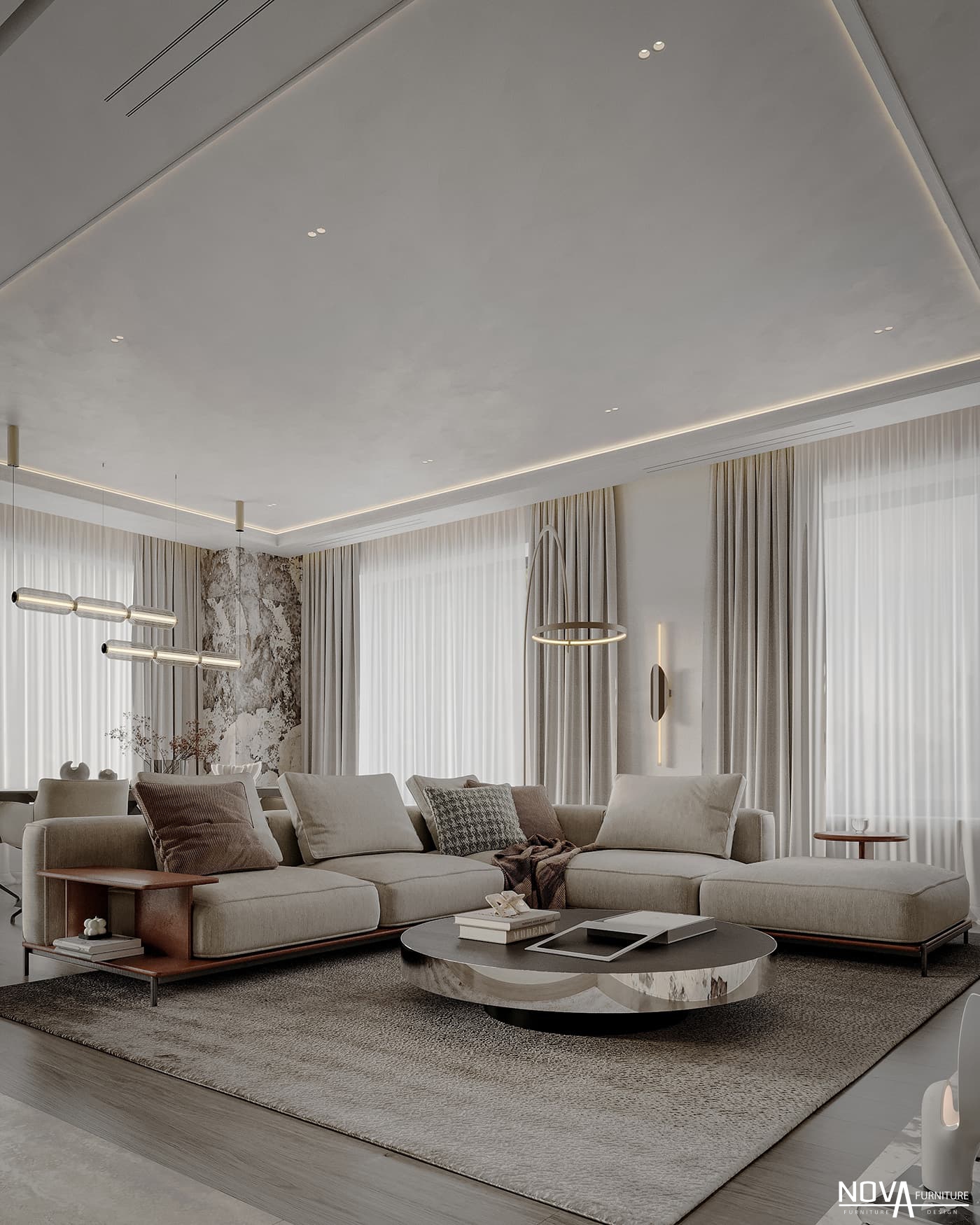 Thiết kế phòng khách Vĩnh Long sang trọng hiện đại