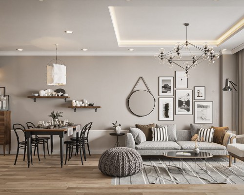 Thiết kế nội thất phòng khách hiện đại